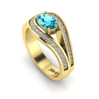 JBR Classic Aquamarine Sterling Silver Ring - JBR Jeweler