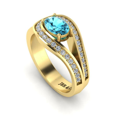 JBR Classic Aquamarine Sterling Silver Ring - JBR Jeweler