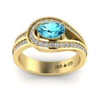 JBR Classic Aquamarine Sterling Silver Ring - JBR Jeweler