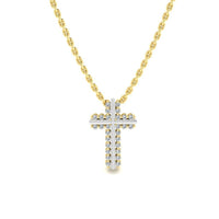 JBR Classic Cross Design Round Cut Sterling Silver Necklace - JBR Jeweler