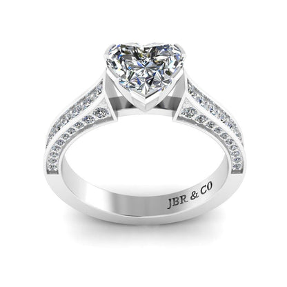 JBR Classic Heart Cut Sterling Silver Ring - JBR Jeweler