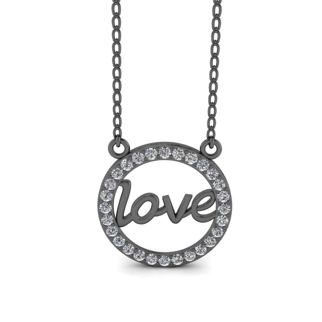 JBR Classic Love Symbol Sterling Silver Geometric Necklace - JBR Jeweler