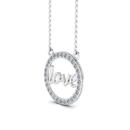 JBR Classic Love Symbol Sterling Silver Geometric Necklace - JBR Jeweler