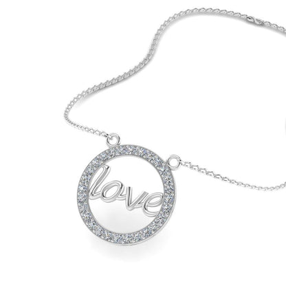 JBR Classic Love Symbol Sterling Silver Geometric Necklace - JBR Jeweler