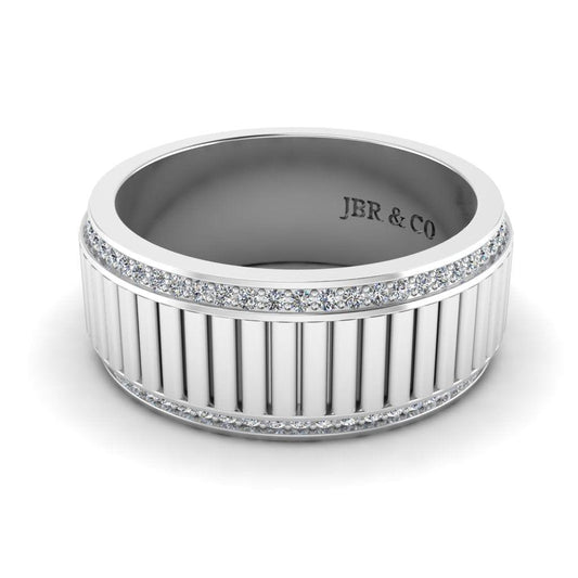 JBR Classic Mechanism Inspired Sterling Silver Band - JBR Jeweler