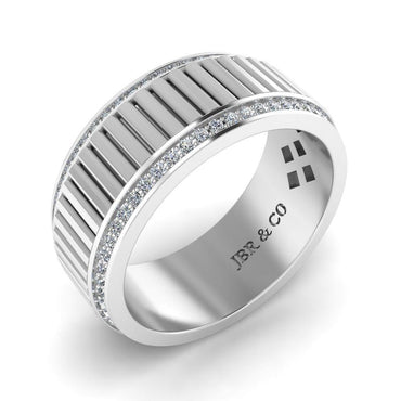 JBR Classic Mechanism Inspired Sterling Silver Band - JBR Jeweler