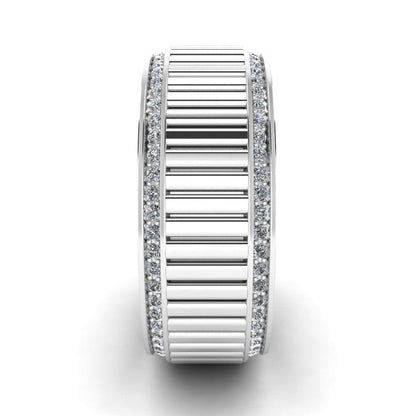 JBR Classic Mechanism Inspired Sterling Silver Band - JBR Jeweler