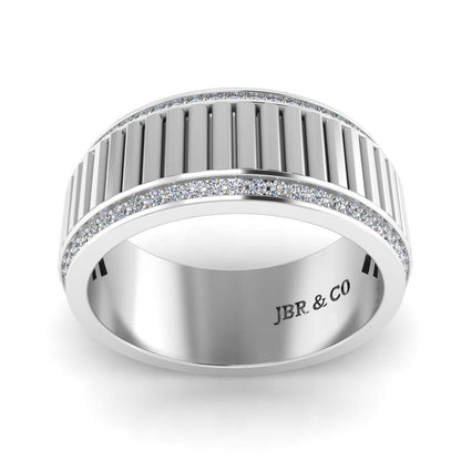 JBR Classic Mechanism Inspired Sterling Silver Band - JBR Jeweler