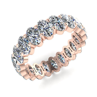 JBR Classic Oval Cut Sterling Silver Eternity Band for Women - JBR Jeweler