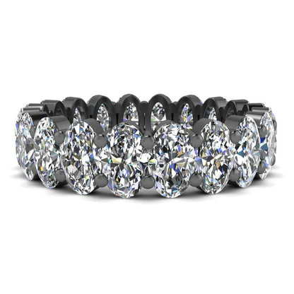 JBR Classic Oval Cut Sterling Silver Eternity Band for Women - JBR Jeweler