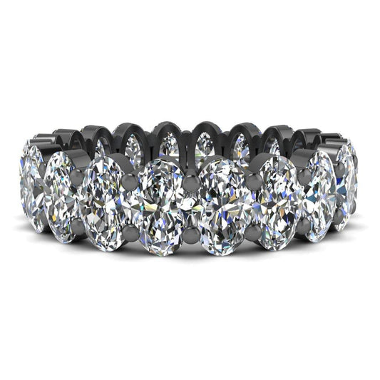 JBR Classic Oval Cut Sterling Silver Eternity Band for Women - JBR Jeweler