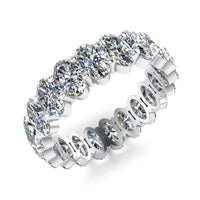 JBR Classic Oval Cut Sterling Silver Eternity Band for Women - JBR Jeweler