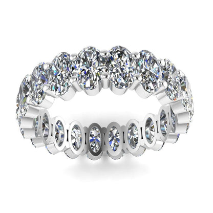 JBR Classic Oval Cut Sterling Silver Eternity Band for Women - JBR Jeweler