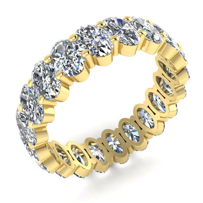 JBR Classic Oval Cut Sterling Silver Eternity Band for Women - JBR Jeweler