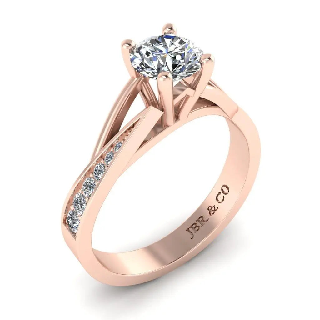 JBR Classic Round Cut Solitaire Sterling Silver Engagement Ring - JBR Jeweler