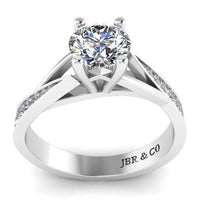 JBR Classic Round Cut Solitaire Sterling Silver Engagement Ring - JBR Jeweler