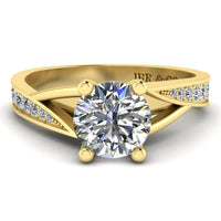 JBR Classic Round Cut Solitaire Sterling Silver Engagement Ring - JBR Jeweler