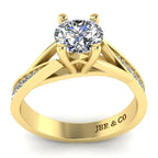 JBR Classic Round Cut Solitaire Sterling Silver Engagement Ring - JBR Jeweler