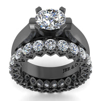 JBR Classic Round Cut Sterling Silver Ring Bridal Set - JBR Jeweler