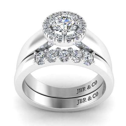 JBR Classic Round Cut Sterling Silver Ring Set - JBR Jeweler