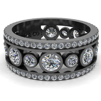 JBR Classic Round Cut Sterling Silver Women's Eternity Band - JBR Jeweler