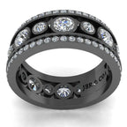 JBR Classic Round Cut Sterling Silver Women's Eternity Band - JBR Jeweler