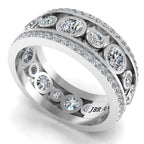 JBR Classic Round Cut Sterling Silver Women's Eternity Band - JBR Jeweler