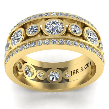 JBR Classic Round Cut Sterling Silver Women's Eternity Band - JBR Jeweler