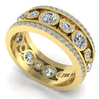 JBR Classic Round Cut Sterling Silver Women's Eternity Band - JBR Jeweler