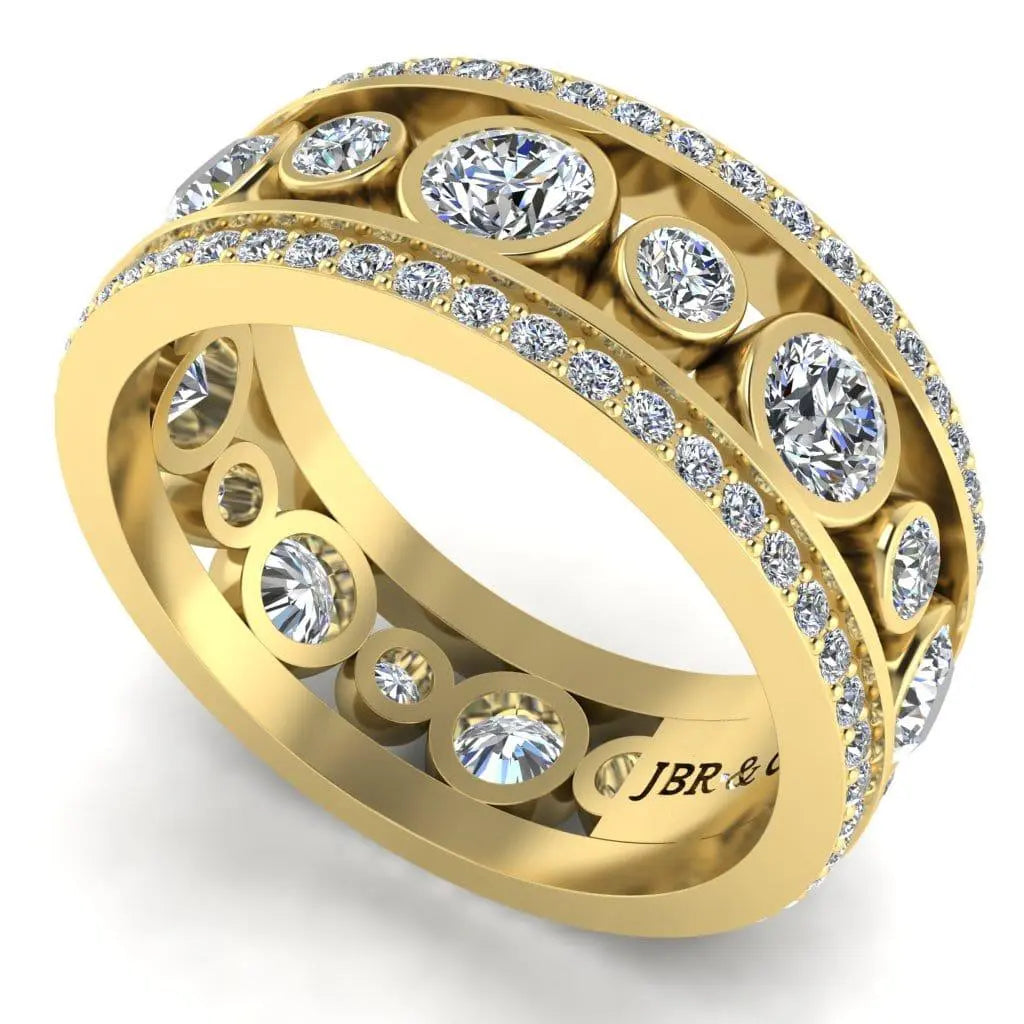 JBR Classic Round Cut Sterling Silver Women's Eternity Band - JBR Jeweler