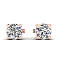 JBR Classic Round Diamonds Sterling Silver Stud Earrings - JBR Jeweler