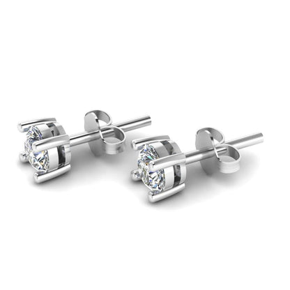 JBR Jeweler Silver Earring JBR Classic Round Diamonds Sterling Silver Stud Earrings