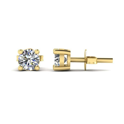 JBR Classic Round Diamonds Sterling Silver Stud Earrings - JBR Jeweler