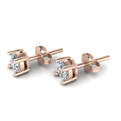 JBR Classic Round Diamonds Sterling Silver Stud Earrings - JBR Jeweler