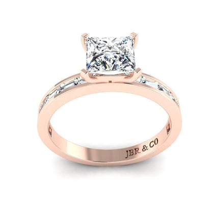 JBR Classic Solitaire Princess Cut Sterling Silver Promise Ring - JBR Jeweler