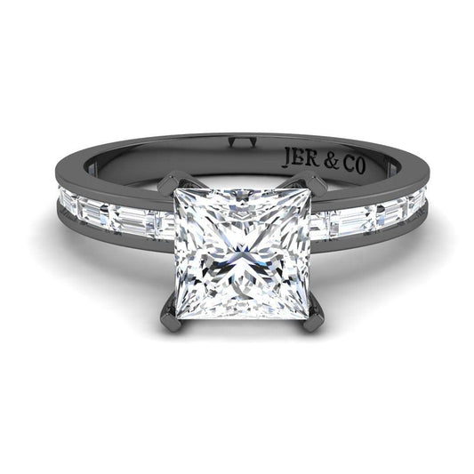 JBR Classic Solitaire Princess Cut Sterling Silver Promise Ring - JBR Jeweler