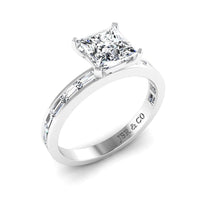 JBR Classic Solitaire Princess Cut Sterling Silver Promise Ring - JBR Jeweler