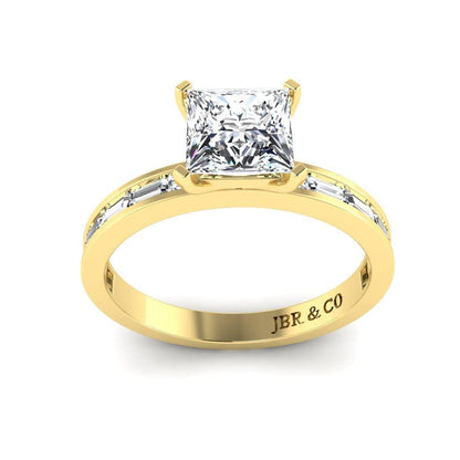 JBR Classic Solitaire Princess Cut Sterling Silver Promise Ring - JBR Jeweler