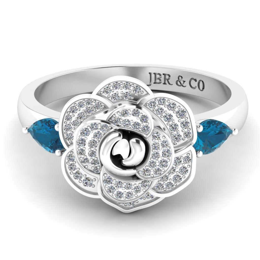 JBR Collectors Cinderella Style Sterling Silver Promise Ring - JBR Jeweler