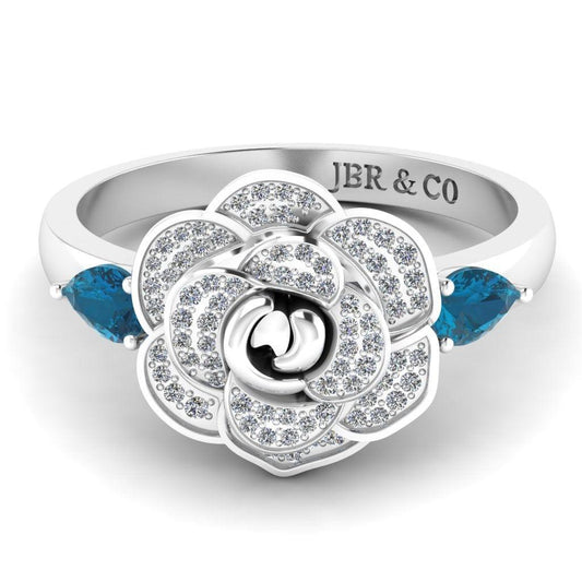 JBR Collectors Cinderella Style Sterling Silver Promise Ring - JBR Jeweler