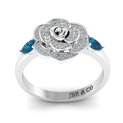 JBR Collectors Cinderella Style Sterling Silver Promise Ring - JBR Jeweler