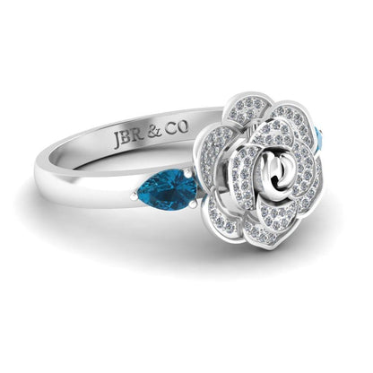 JBR Collectors Cinderella Style Sterling Silver Promise Ring - JBR Jeweler