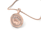 JBR Crown Style Medallion Rolex Sterling Silver Necklace - JBR Jeweler
