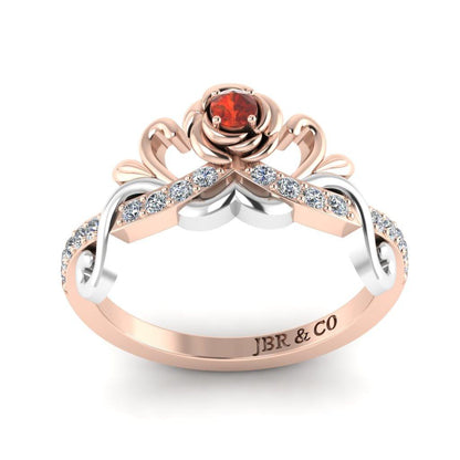 JBR Cute Baby Princess Two Tone Sterling Silver Ring - JBR Jeweler