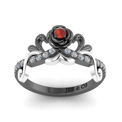 JBR Cute Baby Princess Two Tone Sterling Silver Ring - JBR Jeweler