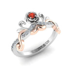 JBR Cute Baby Princess Two Tone Sterling Silver Ring - JBR Jeweler