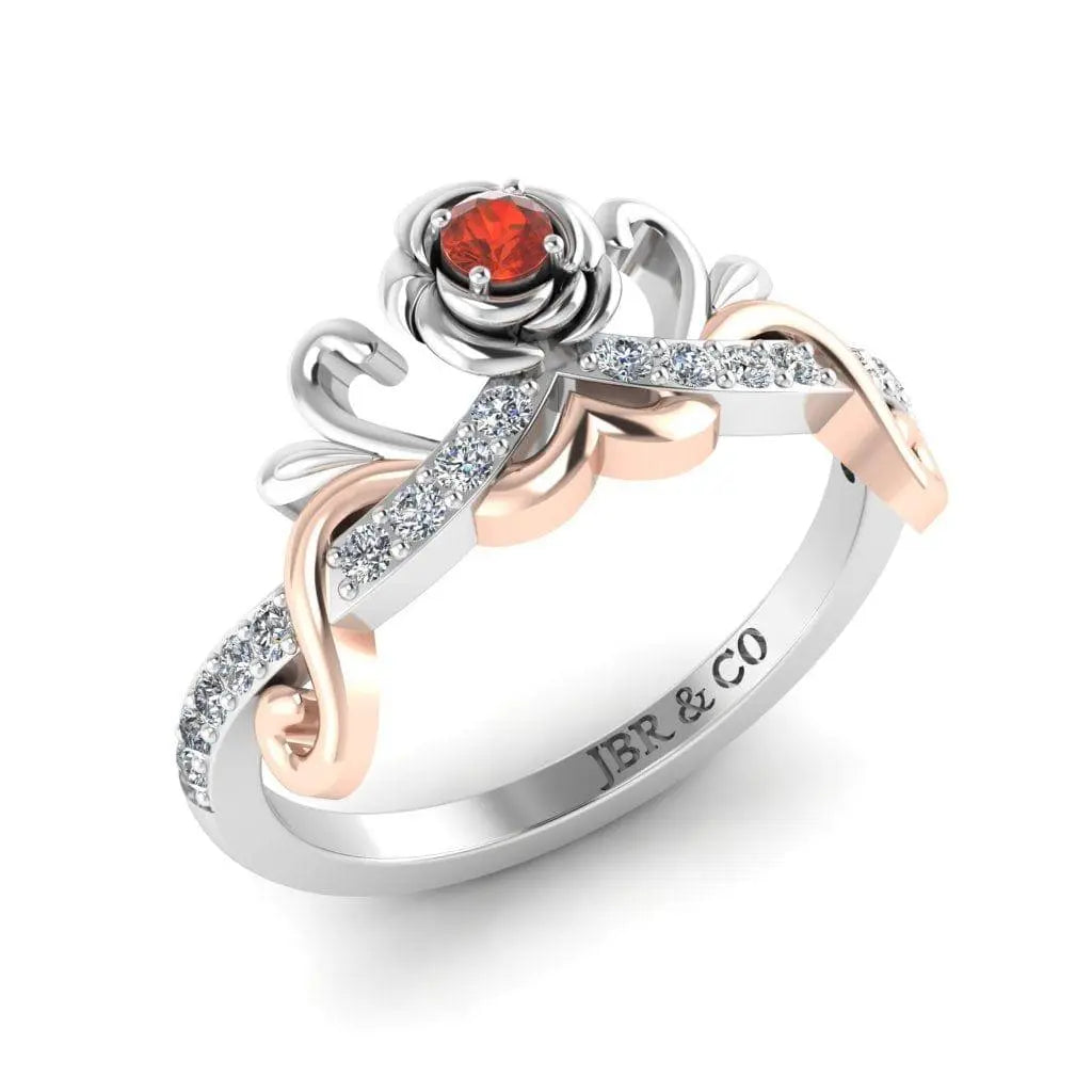 JBR Cute Baby Princess Two Tone Sterling Silver Ring - JBR Jeweler