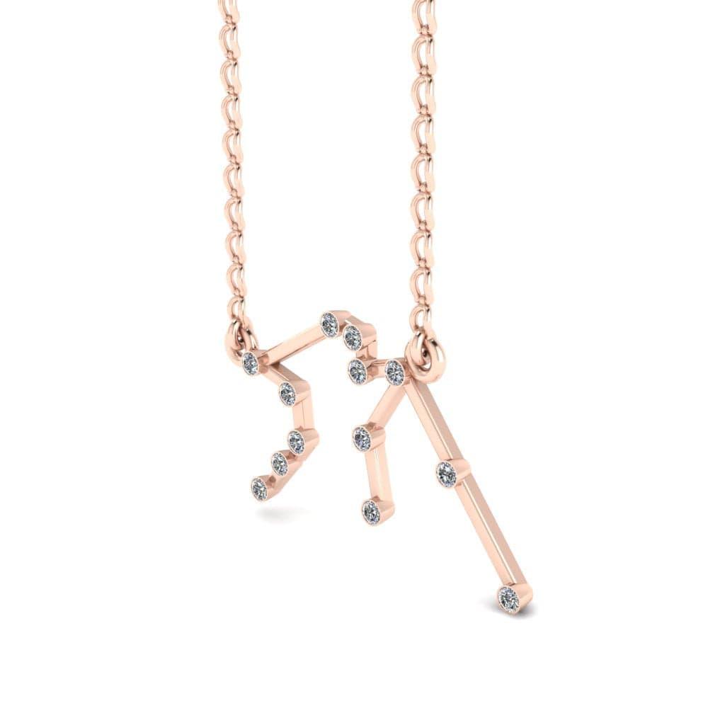 JBR Dainty Aquarius Zodiac Sign Sterling Silver Necklace - JBR Jeweler