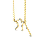 JBR Dainty Aquarius Zodiac Sign Sterling Silver Necklace - JBR Jeweler