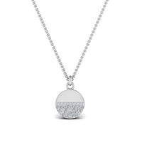 JBR Dainty Disc Diamond Pendant Sterling Silver Necklace - JBR Jeweler